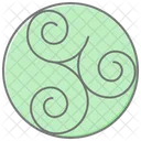 Celtic Triskele Lineal Color Icon Icône