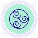 Celtic Triskele Line Icon Icon