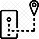 Celular Mapa Navegacao Ícone