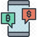 Bitcoin Celular Alerta Ícone