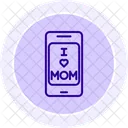 Icone Da Linha Do Celular Das Maes Icon
