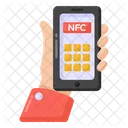 Comunicacao De Campo Proximo Nfc Movel Telefone Nfc Ícone