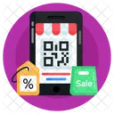 Codigo Qr Codigo De Resposta Rapida Qr Movel Ícone