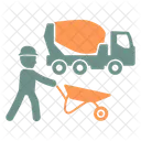 Cement Construction Truck Icon