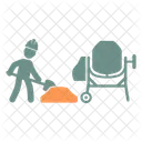 Cement Cement Mixer Build Icon