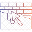 Cement On Brick Wall Plastered Wall Cement Coating Icon