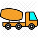 Cement Truck Mixer Construction Icon