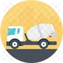 Cement Truck White Icon