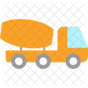 Cement Truck Mixer Construction Icon