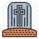 Funeral Halloween Cross Icon