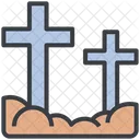 Halloween Cemetery Cross Icon
