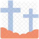 Halloween Cemetery Cross Icon