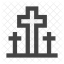 Cemetery Tombstone Cross Icon