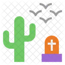 Cemetery Halloween Terror Icon