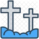 Halloween Cemetery Cross Icon