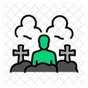 Cemetery Gravestones Dark Icon