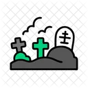 Cemetery Gravestones Dark Icon