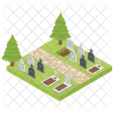 Graveyard Cemetery Death Place Icon