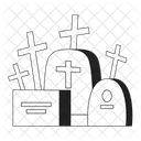 Cemitério de Halloween com cruzes  Ícone