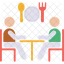 Cena Reunion De Negocios Discutir Tema Icon