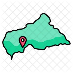 Central african republic map  Icon