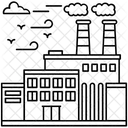 Centrale Electrique Usine Industrie Icône