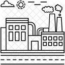 Centrale Electrique Usine Industrie Icône