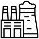 Centrale Elettrica Fabbrica Nucleare Inquinamento Dei Camini Icon