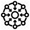 Centralized Centralization Blockchain Icon
