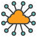 Centralized Cloud Data Icon