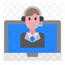 Servicio Al Cliente Hombre Portatil Icon