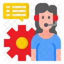 Mujer Mensaje Configuracion Icon