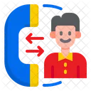 Hombre Llamada Telefono Icon