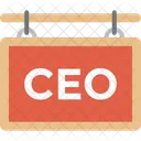 Ceo Name Plate Icon