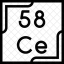 Cerio Tabela Periodica Quimica Ícone