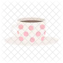 Ceramic cup with saucer  Icon