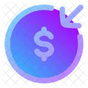 Cercle De Reception Dargent Argent Recevoir Dollar Icon