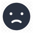 Cercle Triste Triste Visage Icône
