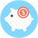 Cerdito Banco Dinero Icono