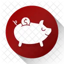 Cerdito Banco Dinero Icono