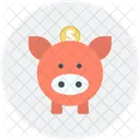 Cerdito Banco Dinero Icono