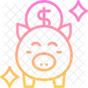 Cerdo Moneda De Dolar Hucha Icon