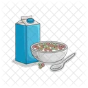 Cereal Milk Box Food Icon