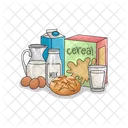 Cereal Milk Breakfast Icon