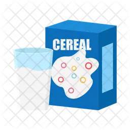 Cereal box and milk  Icon