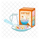 Cereal milk, box cereal with milk  Icon