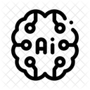 Cerebro De IA Inteligencia Artificial Aprendizaje Automatico Icon