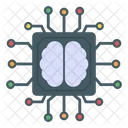 Microprocesador Cerebral CPU Cerebral Microchip Cerebral Icono