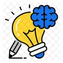 Cerebro Criativo Pensamento Criativo Brainstorming Ícone