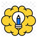 Cerebro Criativo Pensamento Criativo Brainstorming Ícone